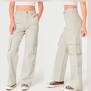 Hollister High Rise Baggy Cargo Pants Size 1 Streetwear Gropcore Granola